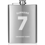 Personalised Swindon Town FC Shirt Hip Flask