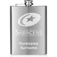 Personalised Saracens Crest Hip Flask