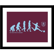 Personalised Burnley FC Evolution Framed Print