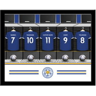Personalised Leicester City FC Dressing Room Shirts Framed Print