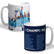 Personalised Manchester City FC Premier League Champions 2021 Team Photo Mug
