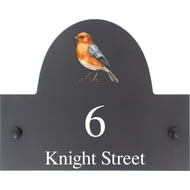 Personalised Finch Bird Bird Motif Slate House Name Or Number Plaque/Sign - 25x20cm
