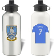 Personalised Sheffield Wednesday FC Shirt Aluminium Sports Water Bottle