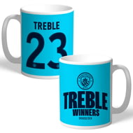 Personalised Manchester City Treble Winners 11oz Ceramic Mug (Sky) 