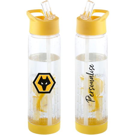 Personalised Wolves Crest Fruit Infuser Sports Water Bottle - 740ml