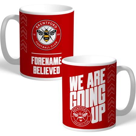 Personalised Brentford FC We Are Going Up Mug
