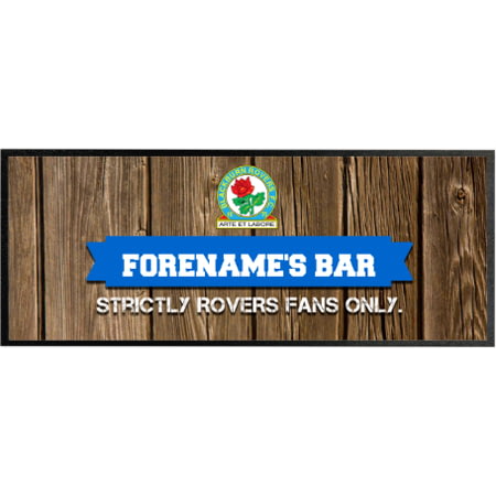 Personalised Blackburn Rovers Wood Name Regular Bar Runner