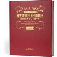 Personalised Bristol City Football Newspaper Book - A3 Leather Cover