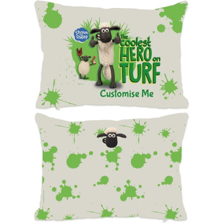 Personalised Shaun The Sheep "Coolest Hero On Turf" Rectangle Cushion - 45x30cm