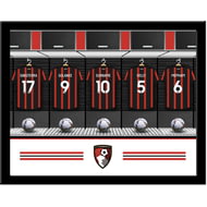 Personalised AFC Bournemouth Dressing Room Shirts Framed Print