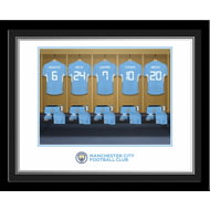 Personalised Manchester City FC Women's Team Dressing Room Photo Framed