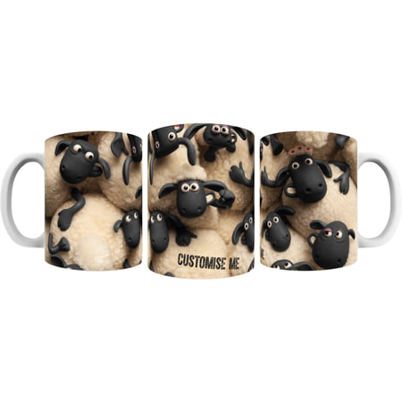 Personalised Shaun The Sheep Group Print Mug