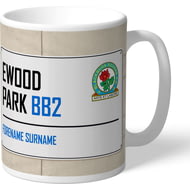 Personalised Blackburn Rovers FC Ewood Park Street Sign Mug