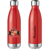 Personalised Sunderland AFC Crest Red Insulated Water Bottle