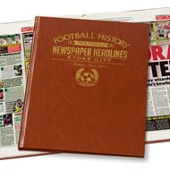 Personalised Stoke City Football Newspaper Book - A3 Leatherette Cover