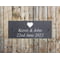 Personalised Heart Motif Natural Slate Sign Garden Plaque With Wall Fixings - 25x10cm