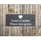 Personalised Heart Motif Natural Slate Sign Garden Plaque With Wall Fixings - 25x10cm