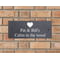 Personalised Heart Motif Natural Slate Sign Garden Plaque With Wall Fixings - 25x10cm