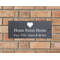 Personalised Heart Motif Natural Slate Sign Garden Plaque With Wall Fixings - 25x10cm