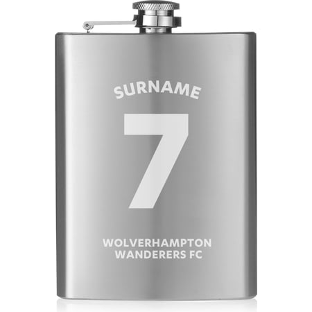 Personalised Wolves FC Shirt Hip Flask