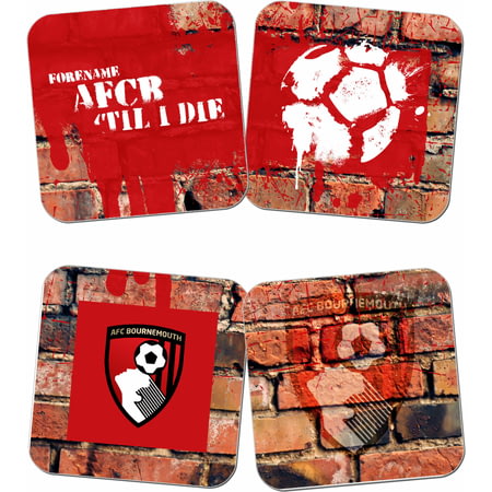 Personalised AFC Bournemouth 'Til I Die Coasters (x4)