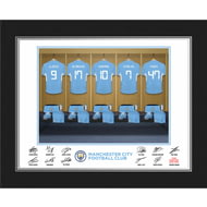 Personalised Manchester City FC Dressing Room Shirts Photo Folder