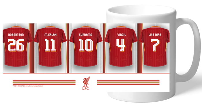 Personalised Liverpool Fc Dressing Room Shirts Mug From Go Find A T 