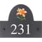 Personalised Lily Flower Motif Slate House Name Or Number Plaque/Sign - 25x20cm