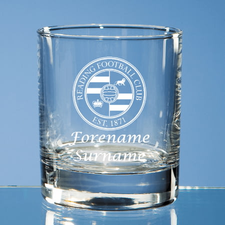 Personalised Reading FC Crest Whisky Glass