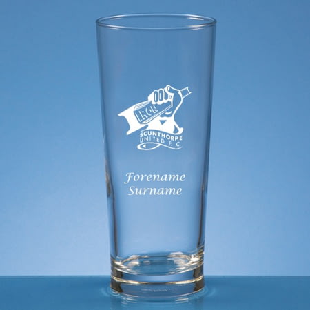 Personalised Scunthorpe United FC Crest Beer Pint Glass