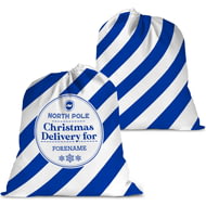 Personalised Brighton and Hove Albion FC FC Christmas Delivery Large Fabric Santa Sack