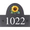 Personalised Sunflower Motif Slate House Name Or Number Plaque/Sign - 25x20cm