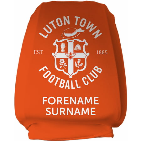 Personalised Luton Town FC Crest Car Headrest Covers