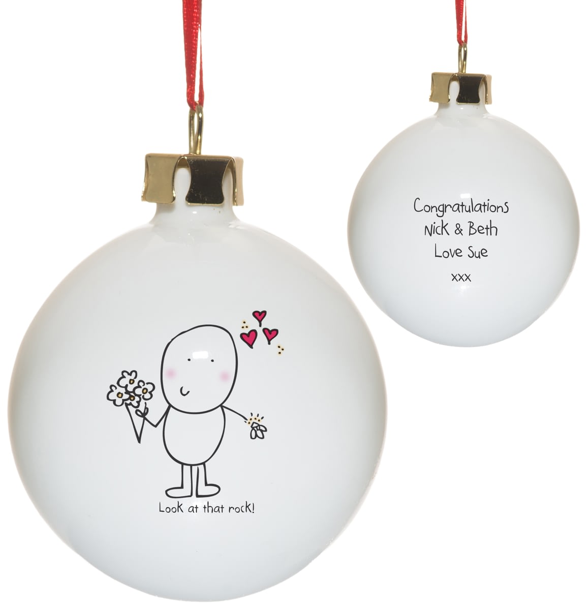 engagement christmas bauble