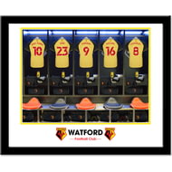 Personalised Watford FC Dressing Room Shirts Framed Print