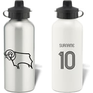 Personalised Derby County Retro Shirt Aluminium Sports Water Bottle