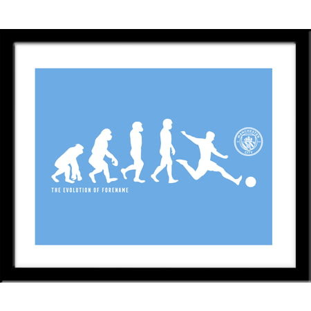 Personalised Manchester City FC Evolution Framed Print