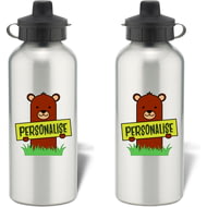 Personalised Kids Bear Aluminium Water Bottle