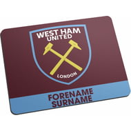 Personalised West Ham United FC Bold Crest Mouse Mat