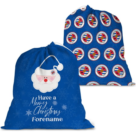 Personalised Reading FC Merry Christmas Large Fabric Santa Sack