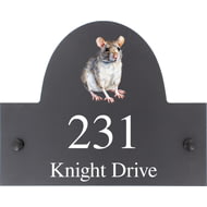 Personalised Rat Wildlife Animal Motif Slate House Name Or Number Plaque/Sign - 25x20cm