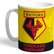 Personalised Watford FC Bold Crest Mug