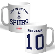 Personalised Tottenham Hotspur Come On England Mug