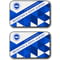 Personalised Brighton & Hove Albion FC Patterned Rear Car Mats