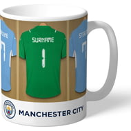 Personalised Manchester City FC Goalkeeper Dressing Room Shirts Mug