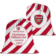 Personalised Arsenal FC FC Christmas Delivery Large Fabric Santa Sack