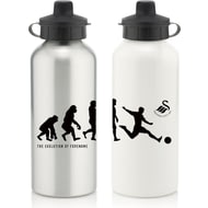 Personalised Swansea City FC Player Evolution Aluminium Sports Water Bottle
