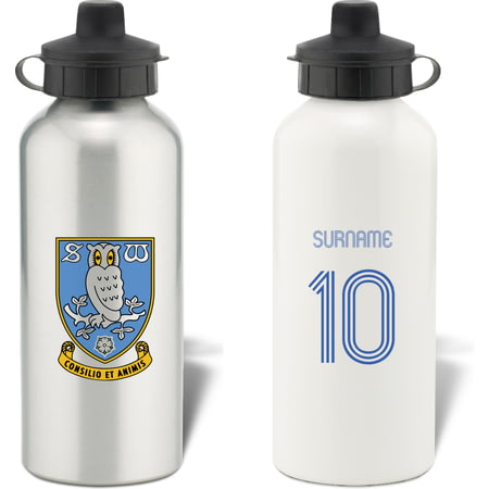Personalised Sheffield Wednesday Retro Shirt Aluminium Sports Water Bottle