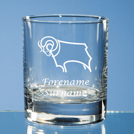 Personalised Derby County Crest Whisky Glass