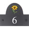 Personalised Rudbekia Flower Motif Slate House Name Or Number Plaque/Sign - 25x20cm